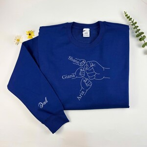 Custom Embroidered Dad and Kid&#39;s Name Shirt, Personalized Dad Shirt, Fathers Day Gift, Perfect gift for Husband, New Dad Present