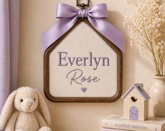 Personalized Baby Name Hoop, Custom Embroidered Wall Art, Baby Announcement Sign, Nursery Decor, Keepsake Name, Newborn Gifts