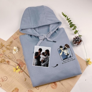 Personalized Embroidery for Mom, Dad, and Kids, Custom Embroidery Sweatshirt, Family Photo Sweatshirt, Fathers Day Gift,Mothers Day Gift