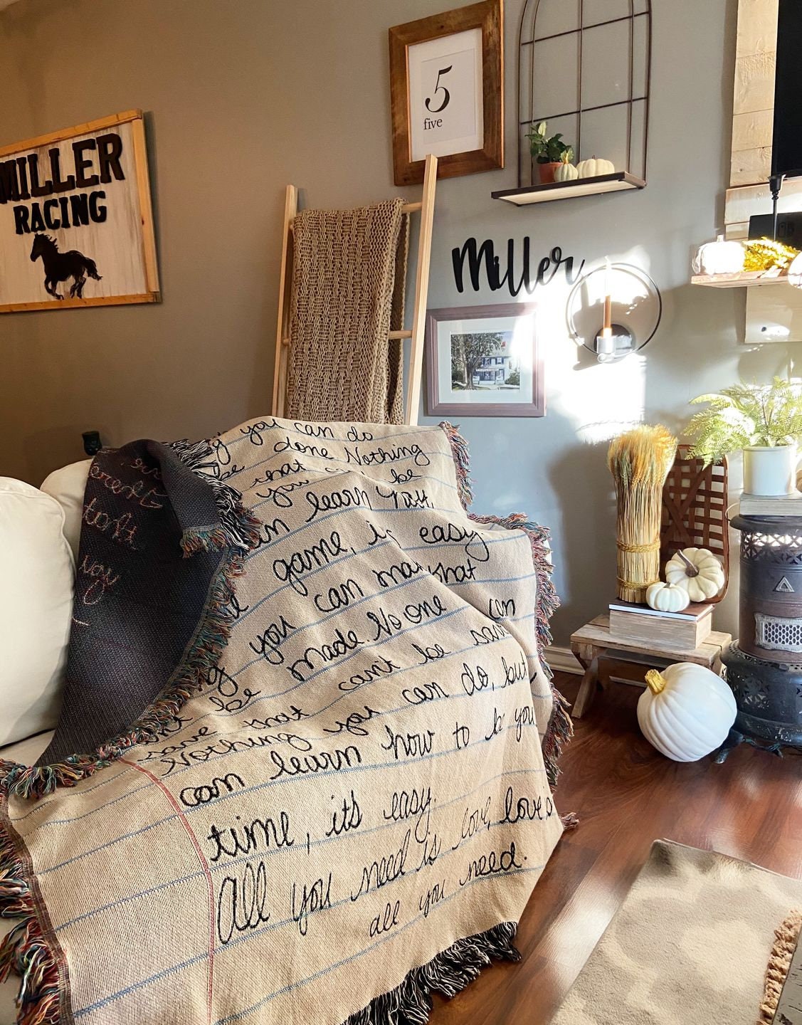 Personalized Letters Blanket Personalized Writing Blanket Etsy