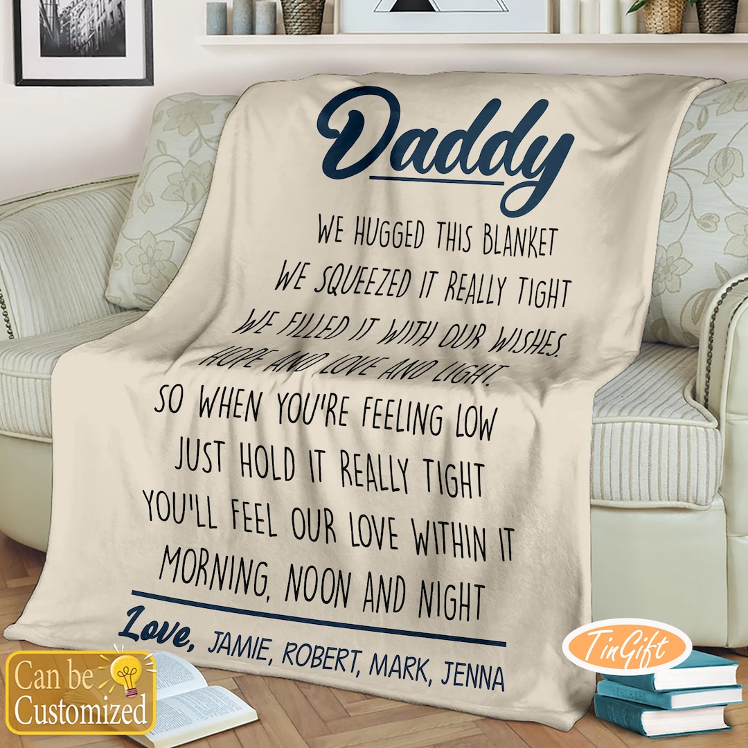 Blanket for Daddy Personalized Blanket for Dad From Daughter Etsy