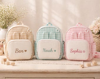 Custom Embroidered Toddler Backpack, Personalized Backpacks With Name,  Kid's School Bag for Girls Boys, Children Preschool