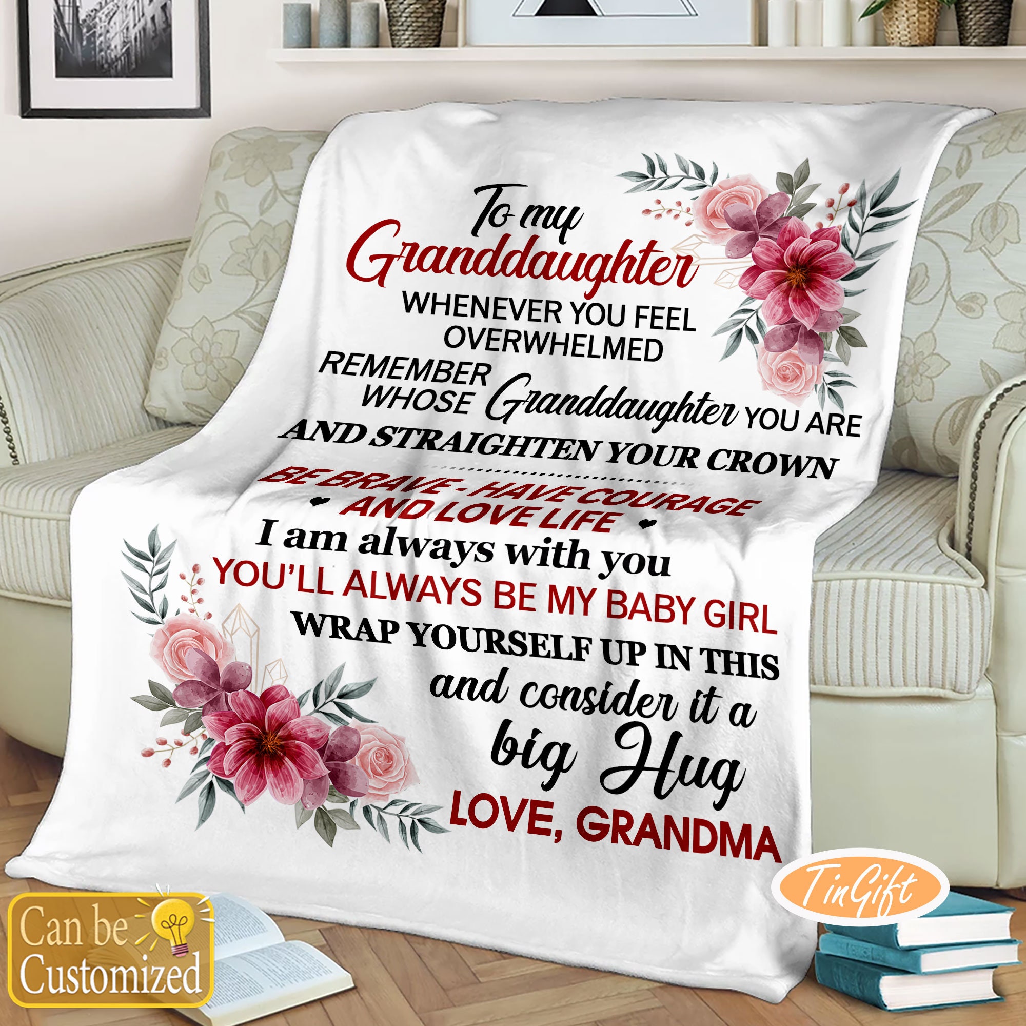 Granddaughter blanket gift for granddaughter birthday gift - Etsy 日本
