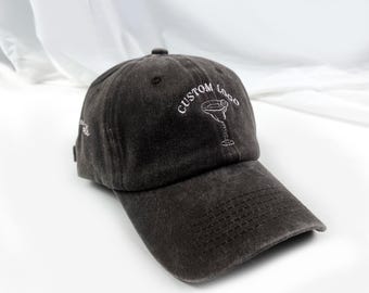 Cappello personalizzato con logo e testo, cappello con logo personalizzato, cappello da baseball retrò, cappello da baseball unisex personalizzato, cappello da papà, cappelli da mamma