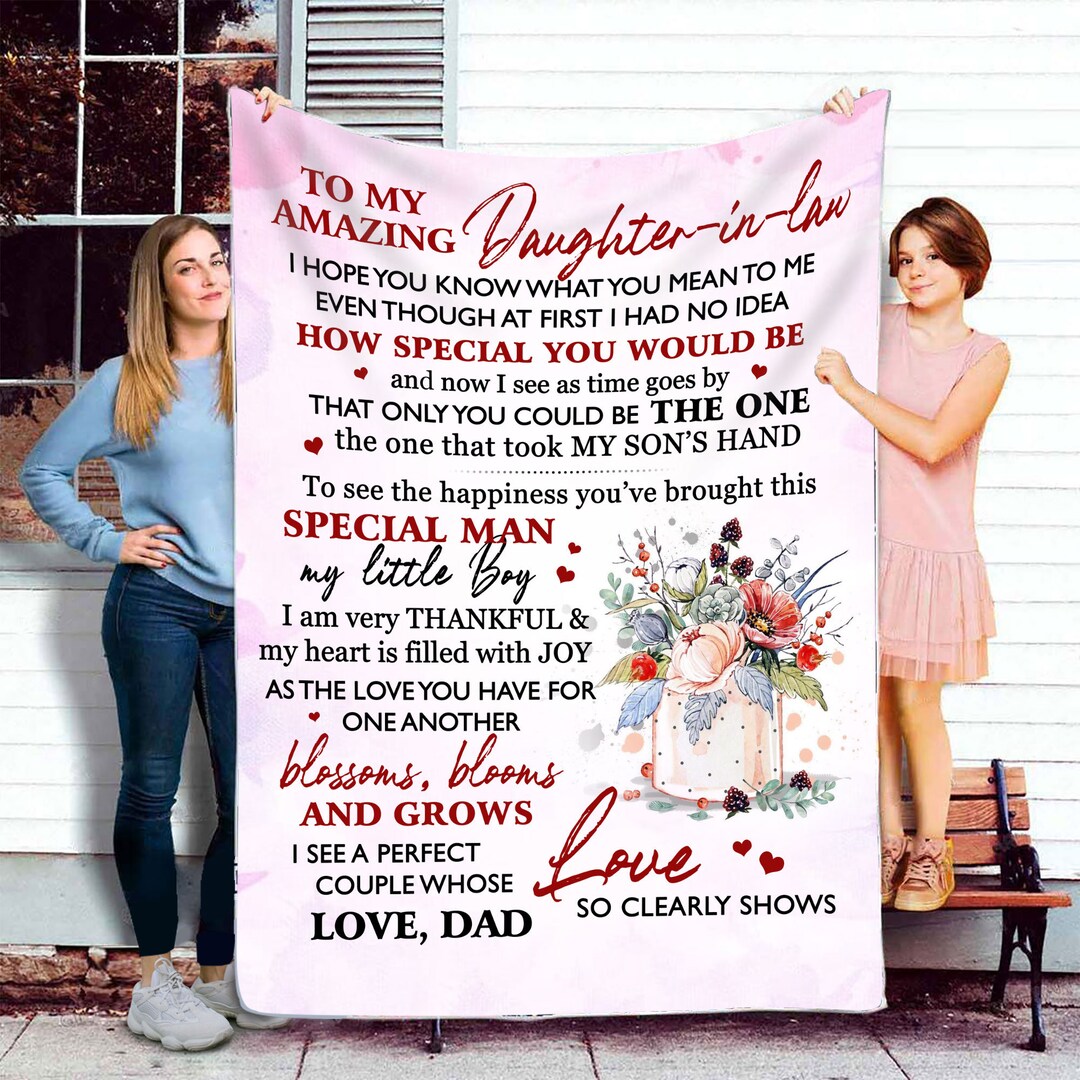 Daughter in Law Blanket, to My Daughterinlaw Blanket, Blanket for