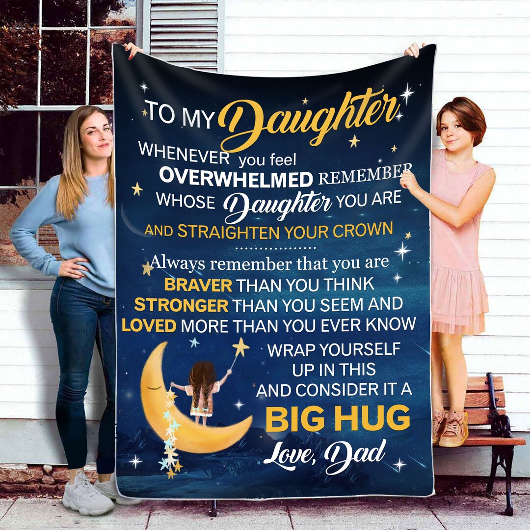 Personalized Blanket for Daughter From Dad, to My Daughter Blanket
