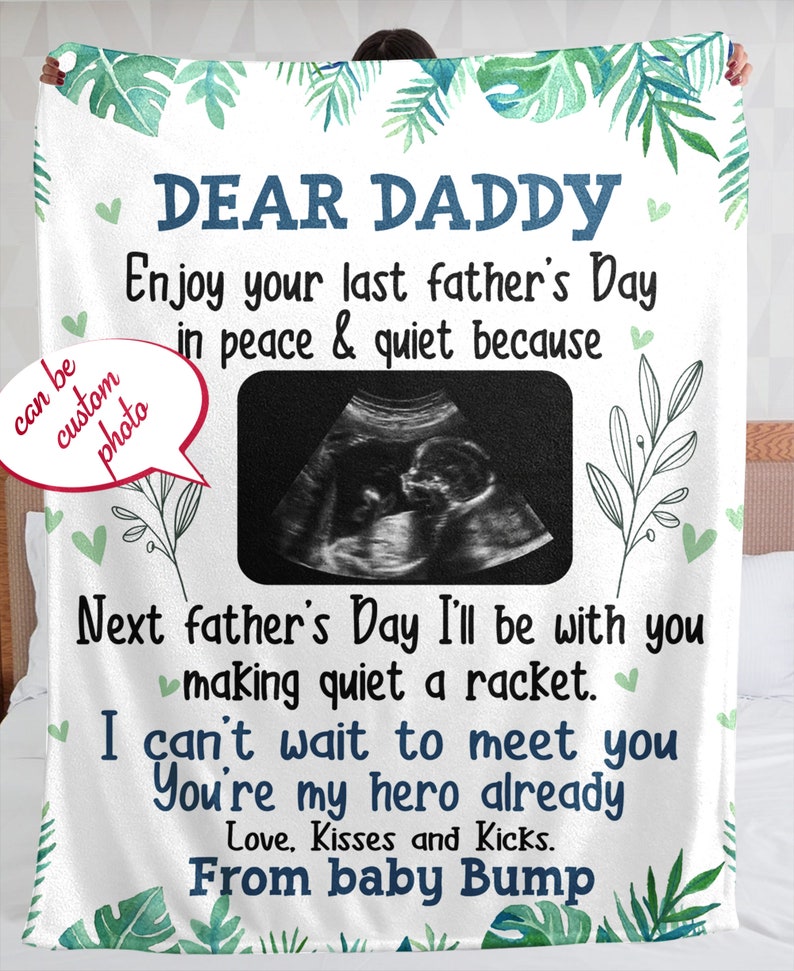 Dear Daddy Blanket Personalized Blanket for New Dad From Baby Etsy
