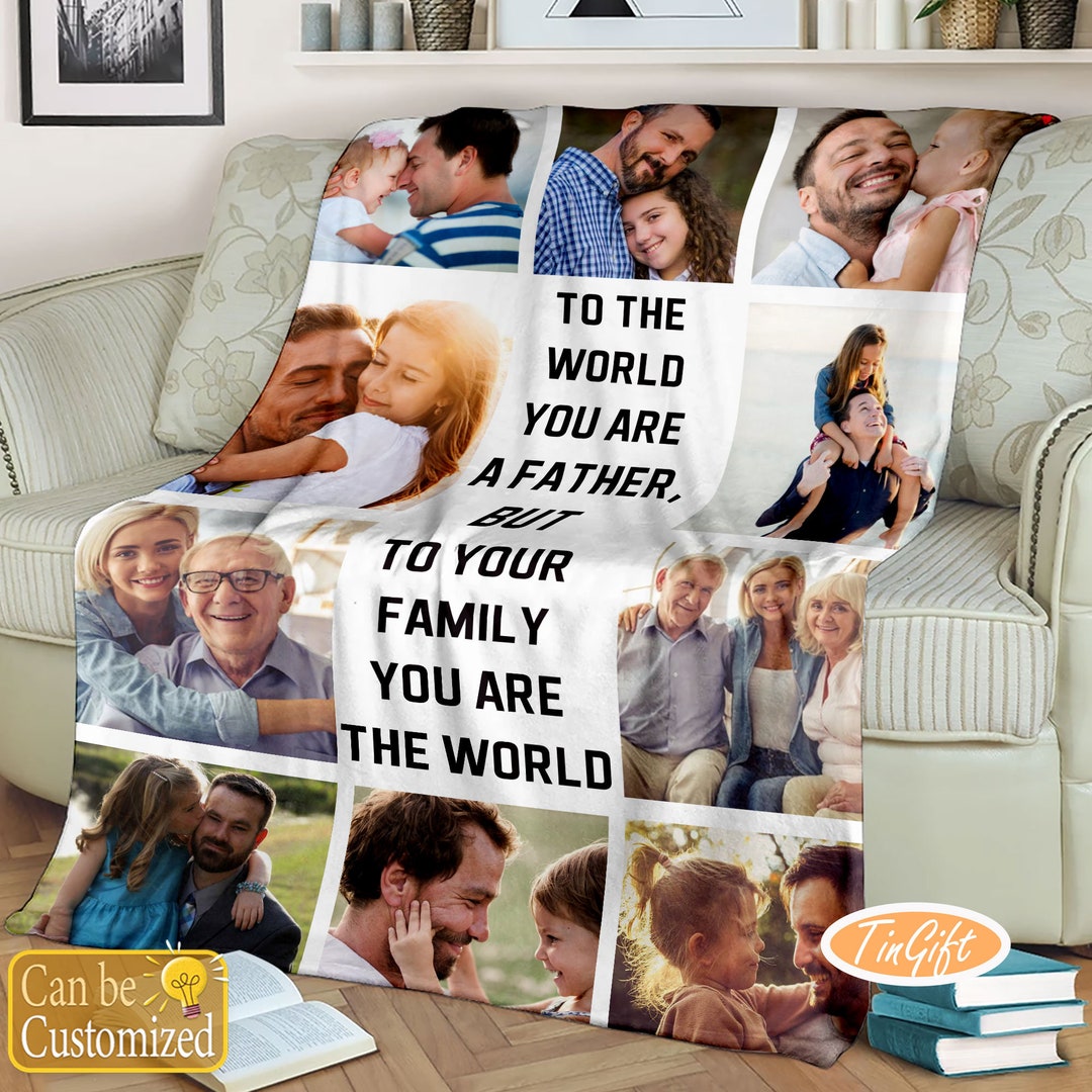 Personalized Blanket for Dad, Gift for Dad, Custom Blanket, Blanket