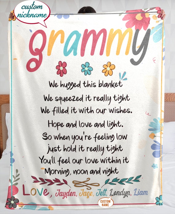To My Grammy Blanket Personalized Blanket for Grandma Blanket for Grammy Gift for Grammy Christmas Gift to Grammy. Etsy