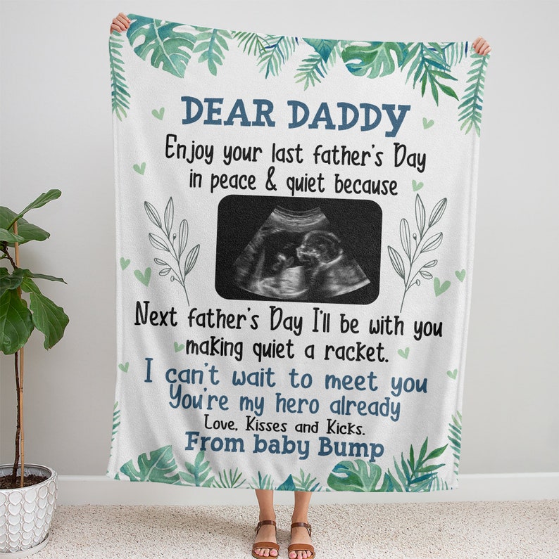Dear Daddy Blanket Personalized Blanket for New Dad From Baby Etsy