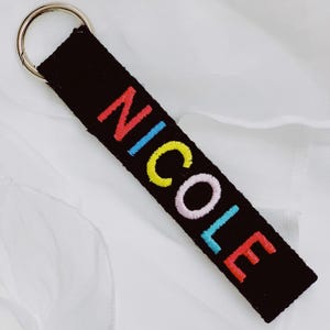 Keychain Embroidery, Personalized Bag Tag, School Bag Tag, Backpack Tag,Custom Keychain, Lunch bag tag