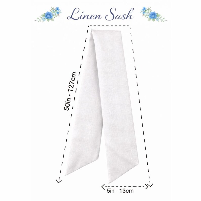 Prom Ribbon Personalized Prom Bouquet Ribbon, Custom Monogram Linen Bouquet Wrap ...