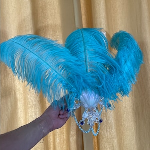 Showgirl Vintage Burlesque Costume Vegas Feather Headpiece