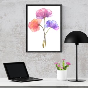 Floral Watercolor Printable |Printable Wall Art| Wall Decor |  Digital Download | Floral Wall Art | Instant Download | Watercolor Art