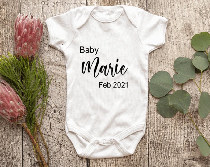 Baby Weihachtsgeschenk Personalisierte Baby Body Baby Geschenk,100/% Baumwolle Baby Body personalisierte Baby Geschenk Unisex f\u00fcr Kinder