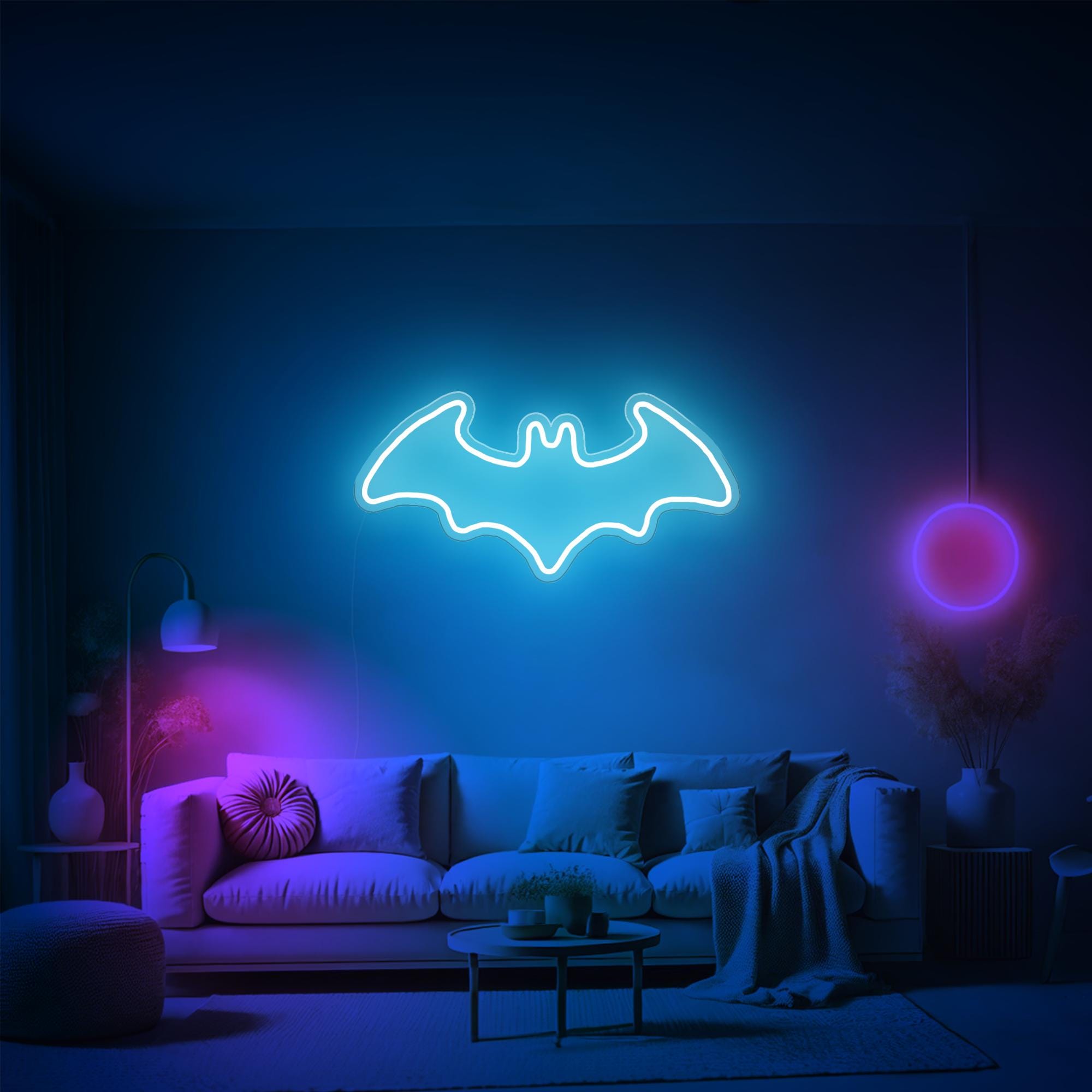 Bat Led Neon Sign, Wall Decor, Wall Sign, Wall Sign, Neon Lights - Etsy