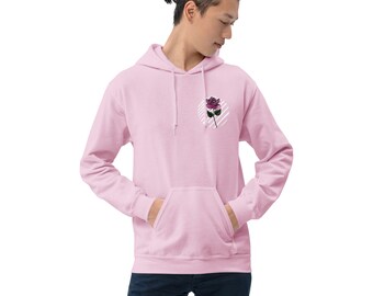 Men's Rose Hoodie Guy's Graphic Print Pink Hoodie - Etsy
