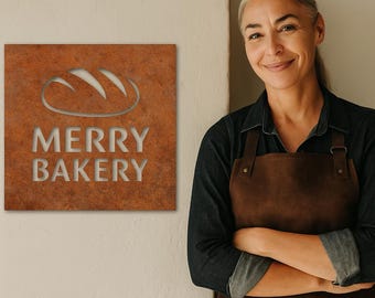 Custom Corten Steel Logo Sign – Rustic Business Wall Art,