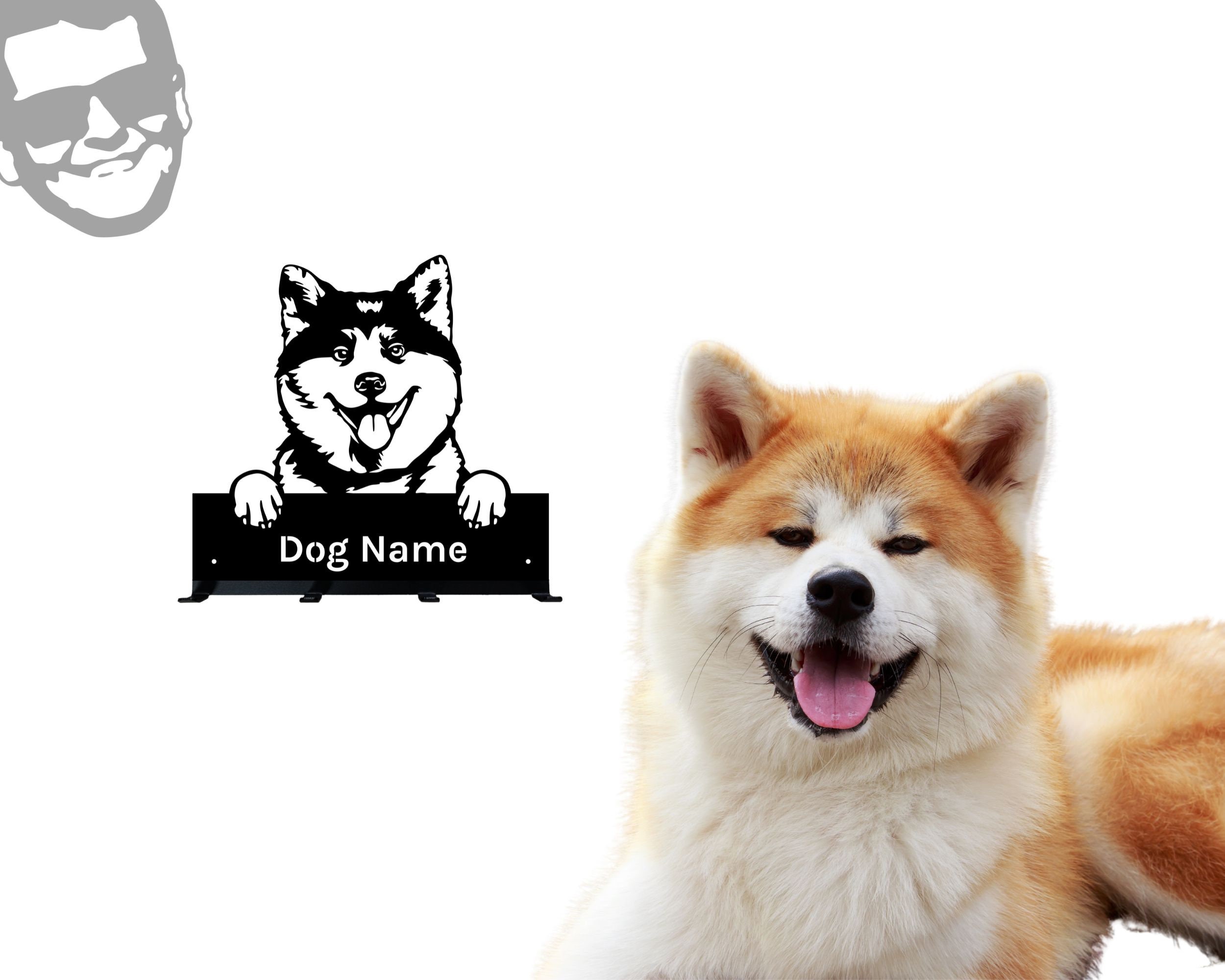 Ciondolo Cane Akita Inu – Pendente Placcato Oro 18k, Giallo, Unisex – Marca LW - Foto 2