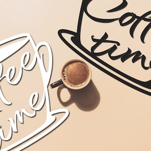 Coffee time steel wallart, home office cafe decoration ,  METAL  decorative wall art, cofee wallart,  coffee lover gift