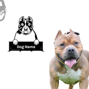 personalized AMERICAN BULLY dog rack, metal custom leash rack, dog name decoration, gift for doglover
