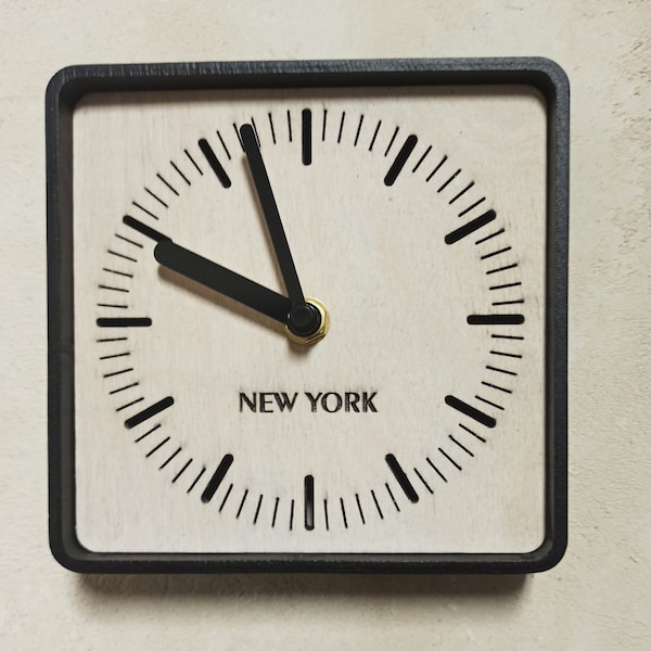 Dual Time Zone Clock Etsy