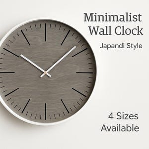 Horloge murale en bois minimaliste - Style Japandi, mouvement silencieux