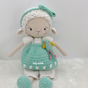 Schaf Kuscheltier Amigurumi Crochet aus Baumwolle