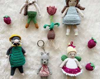Mini puppen - gehäkelte kleine puppen - petites poupées au crochet - Geburtstagsgeschenk - Cadeau d'anniversaire