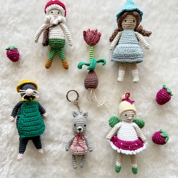 Mini puppen - gehäkelte kleine puppen -  crocheted little dolls - Geburtstagsgeschenk - Birthday gift