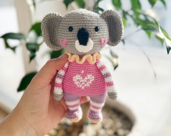 Beau cadeau de Saint-Valentin au crochet Koala
