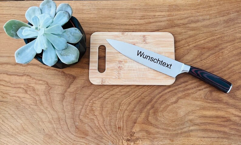 Küchenmesser 33cm mit personalisierter Lasergravur Bild 1