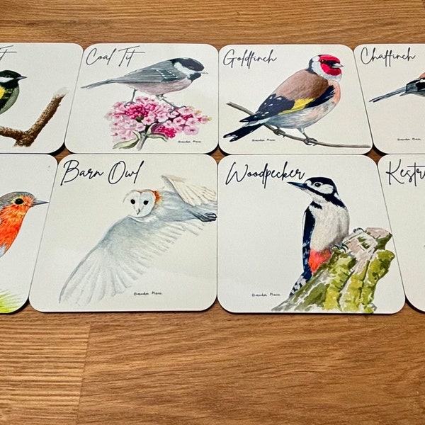 British Birds Coaster Collection from Original Watercolour Painting