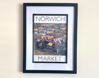 Norwich Market Print | A4
