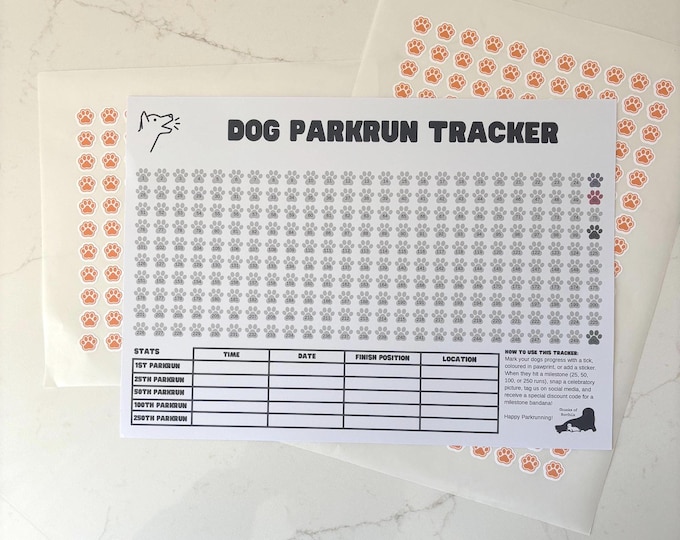 Personalised Parkrun Milestone Tracker with Stickers