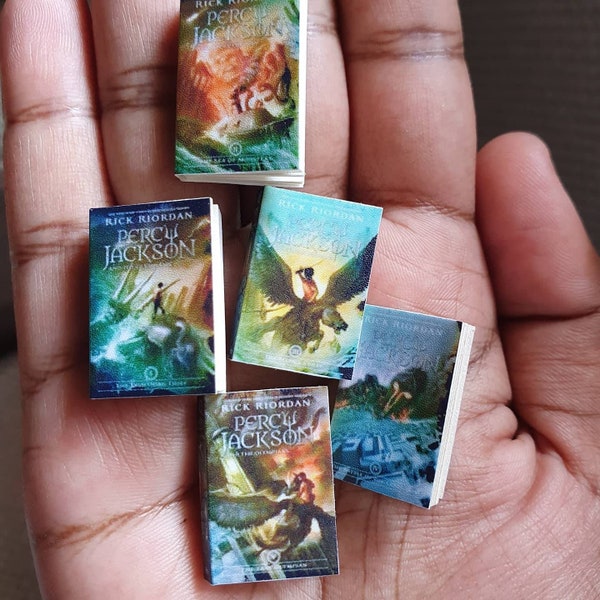 Dollhouse books Percy Jackson miniature books / Miniature Percy Jackson books