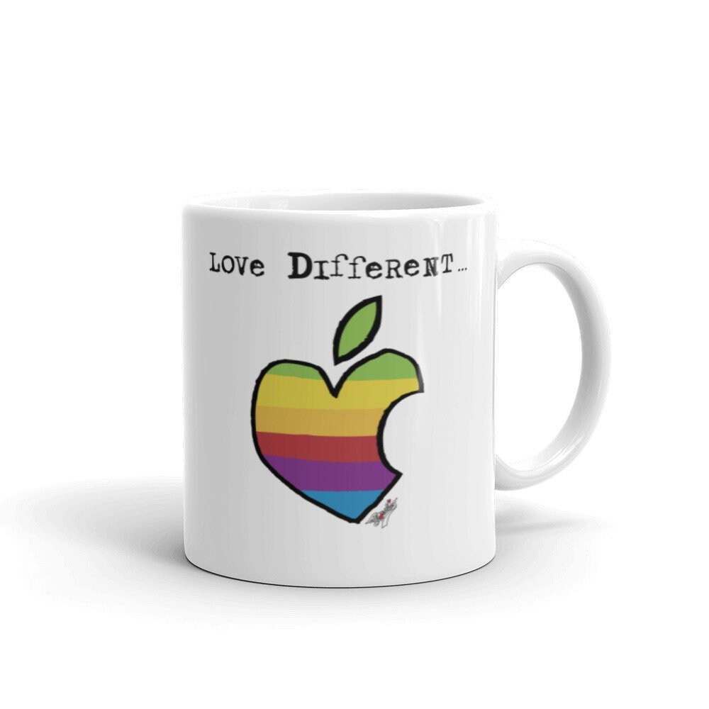 Mug Aimer Différemment Apple Parodie Message d'amour