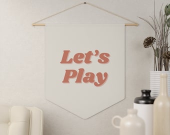 Lets Play Cozy Fabric Nursery Pennant Banner