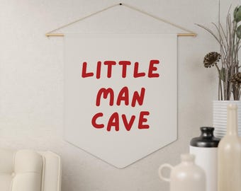 Little Man Cave - Red Text