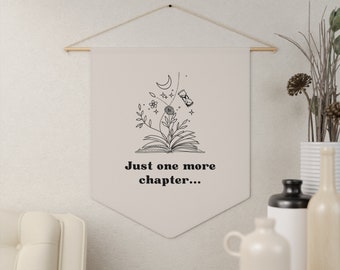 Canvas Colored Just One More Chapter Reading Wall Decor