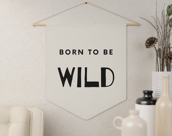 Born to be Wild Fabric Pennant: Jungle Nursery Decor