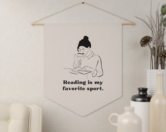 Reading Nook Pennant: Book Lover Gift, Library Wall Decor
