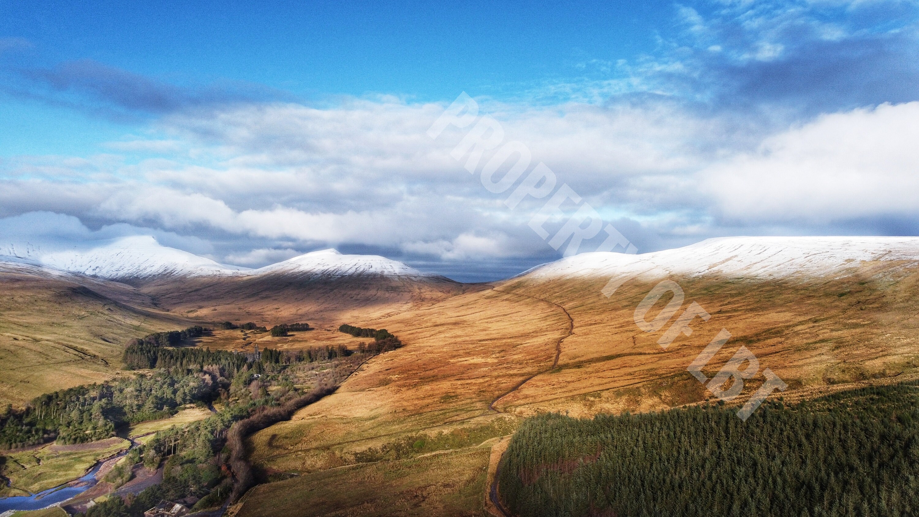 Brecon Beacons in the Snow Etsy
