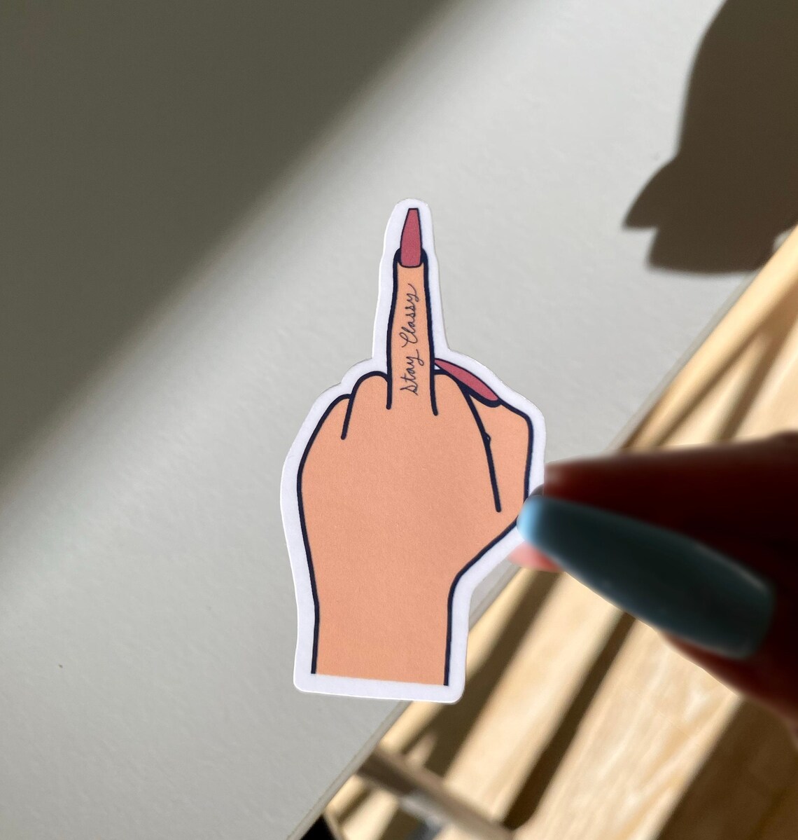 Mittelfinger 'Stay Classy' Tattoo Sticker Etsy