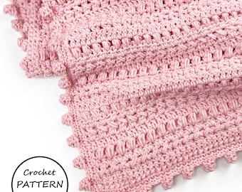 CROCHET PATTERN / Portencross Throw / Instant PDF Download