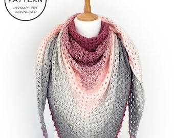 Crochet Shawl Pattern / Beryl Shawl / PDF Download