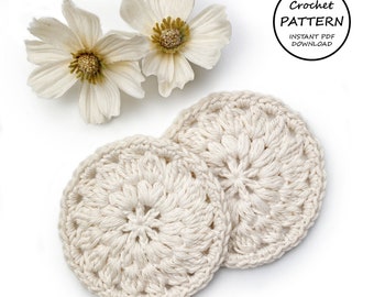 Crochet Face Scrubby Pattern / Floral Face Scrubby / PDF Download