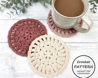 CROCHET PATTERN / Blossom Coaster / Instant PDF Download