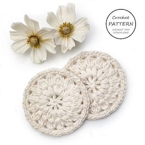 Crochet Face Scrubby Pattern / Floral Face Scrubby / PDF Download