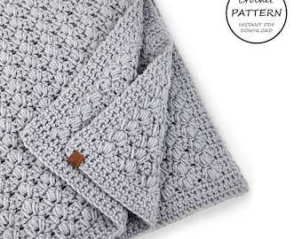 Crochet Blanket Pattern / Willow Blanket / PDF Download